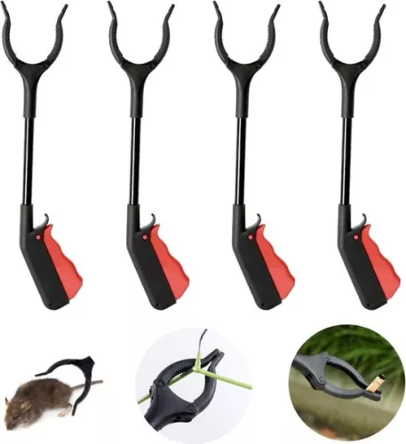 Gripper Arm Rubber Gripper - 4 Pieces Short Waste Gripper for Seniors and Children with Disabilities - Garbage Gripper 30 cm