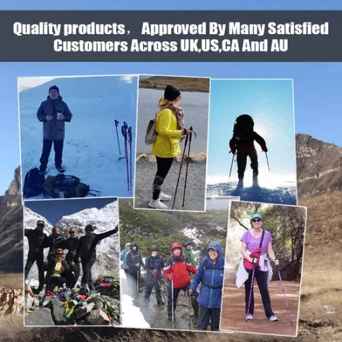 unbranded Nordic Walking Poles - Walking Sticks | Lightweight Foldable, Adjustable Walking Sticks with Bag and Accessories, Premium Quality. (8785267334496)