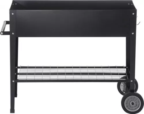 merkloos Planter - raised flower box on wheels - plant bed galvanized steel ideal (8721085156179)