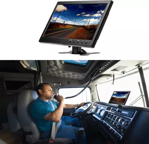 merkloos Portable monitor - Monitor - Screen - Holiday - Travel - 10.1 Inch - 1024x600 - Portable monitor - Black - Portable screen (6150608666659)