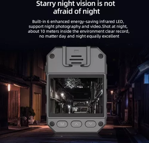 merkloos 1296P HD Police Camera with 128G Memory Waterproof - Bodycam with Night Vision GPS - Law Enforcement . (8785310425669)