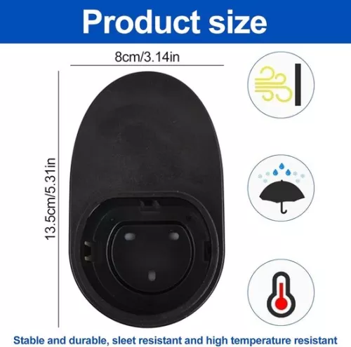 merkloos Cable holder type 2 wall holder for charging cable - organizer for Wallbox charging station - black (8785325017873)