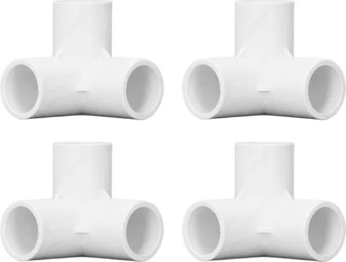 merkloos 10PCS 3 Way PVC Plastic Right Angle Tee - 20mm Inner Diameter - White - Pipeline Accessories . (8785310168047)