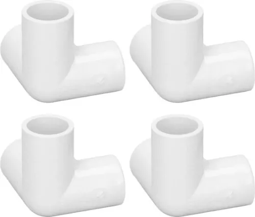 merkloos 10PCS 3 Way PVC Plastic Right Angle Tee - 20mm Inner Diameter - White - Pipeline Accessories . (8785310168047)