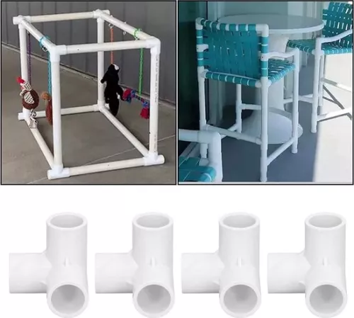 merkloos 10PCS 3 Way PVC Plastic Right Angle Tee - 20mm Inner Diameter - White - Pipeline Accessories . (8785310168047)