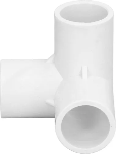merkloos 10PCS 3 Way PVC Plastic Right Angle Tee - 20mm Inner Diameter - White - Pipeline Accessories . (8785310168047)