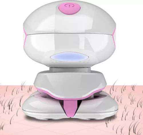 merkloos 3-in-1 Electric Lady Shaver with Brush Massager Head - Cordless Painless Hair Clipper Remover for Face Body - Content (8785310310897)