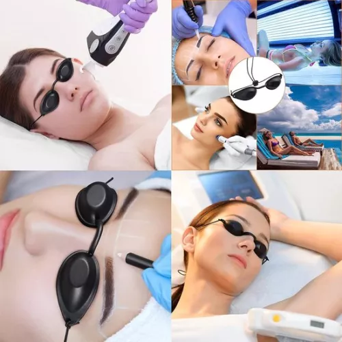 merkloos Sunbed Glasses - Tanning Goggles UV Solarium Safety Glasses - for LED Light Therapy IPL Hair Removal UV Protection Sunbed Glasses (8785300057405)