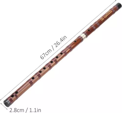 merkloos Bitter Bamboo Flute Traditional Chinese Instrument with Storage Box for Beginners - C-Key (8785306027488)