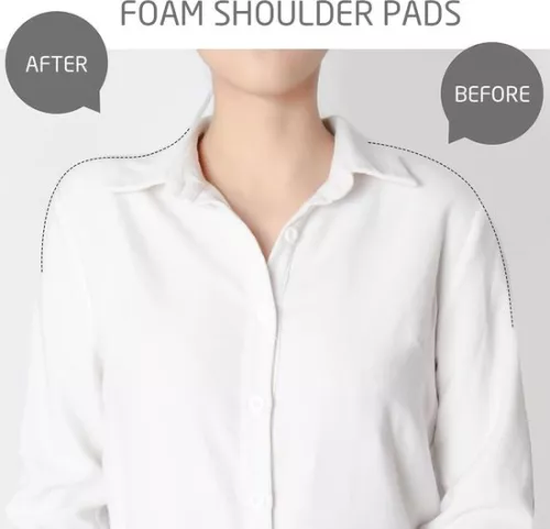 merkloos 2 pairs of white epaulettes - 2 pairs of black epaulettes - foam epaulettes - removable epaulettes - sewing accessories - integrated epaulettes - crafts for blazers (8785307194998)