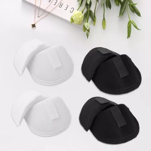 merkloos 2 pairs of white epaulettes - 2 pairs of black epaulettes - foam epaulettes - removable epaulettes - sewing accessories - integrated epaulettes - crafts for blazers (8785307194998)