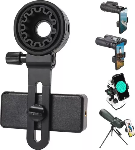 Telescope Phone Adapter | Universal Smartphone Holder for Binoculars, Microscopes, and Spotting Scopes