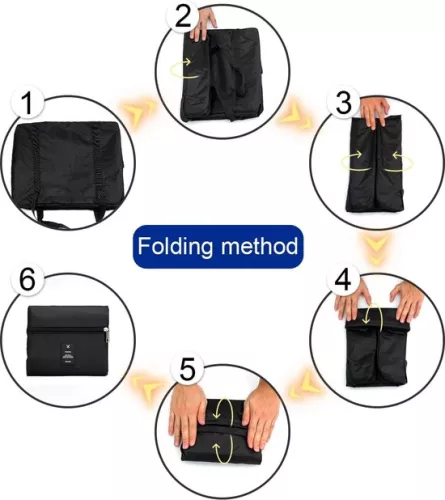 merkloos Foldable Hand Luggage 40x30x20 - Lightweight Travel Bag - Suitable for Transavia, Wizzair and Tui Airways (6152413960915)