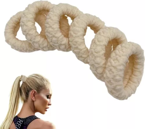 Elloystiqe NEED Oconformetie in HTML 4 - thick soft hair - no creases - no breakage - no slipping - elastic seamless hair elastics - ponytail - thick elastic ponytail holders - women .