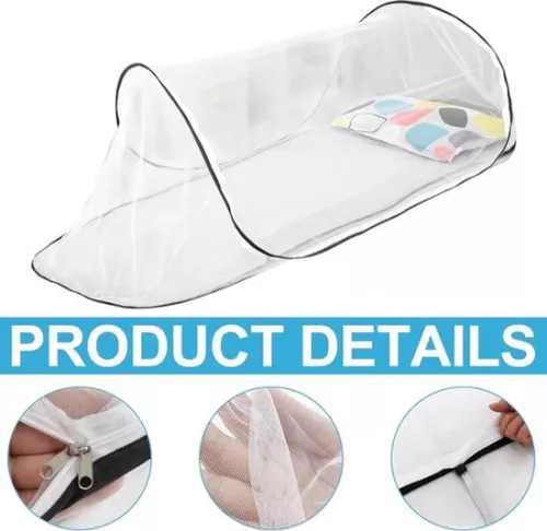 merkloos Mosquito Net Bed - Foldable Mosquito Net - L210x H56x W80cm - Pop-Up Mosquito Net Bed - Mosquito Net Tent - Mosquito Net - Cupola - Mosquito Net - Bed Tent Pop-Up - Anti-Mosquito, No Installation Required - Suitable for Camping, Backyard, Folding Travel T (6154519964941)
