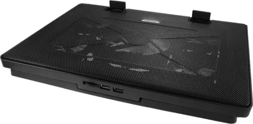 merkloos Laptop Cooler - Laptop Cooling - Ergonomic - Silent - 5 Fans - Adjustable - Black (6150710343387)