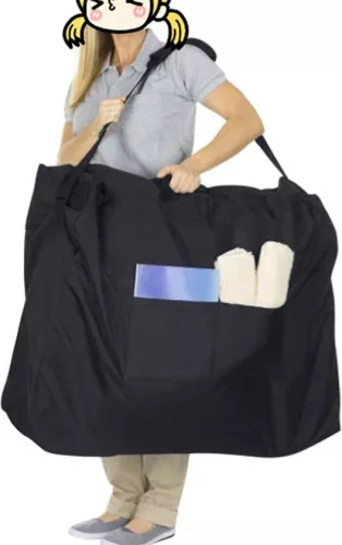 merkloos Extra large waterproof rollator travel bag - Oxford fabric - foldable wheelchair bag - compact transport chair - black (8785308751596)