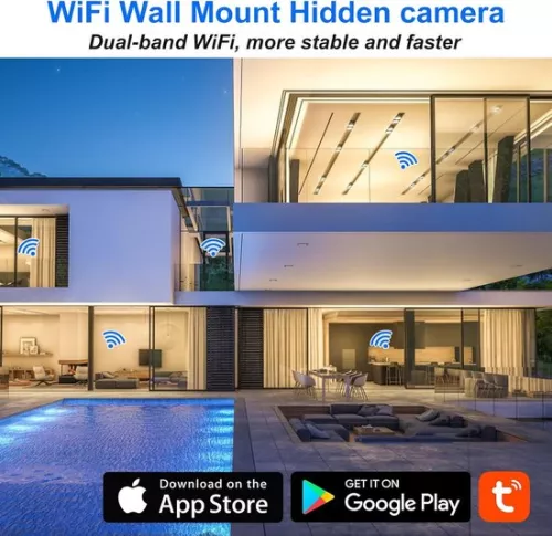 merkloos Wifi 5G/24G Hidden Camera 1080p HD Micro Camera - Wireless with Motion Detection and Night Vision (6152501525507)