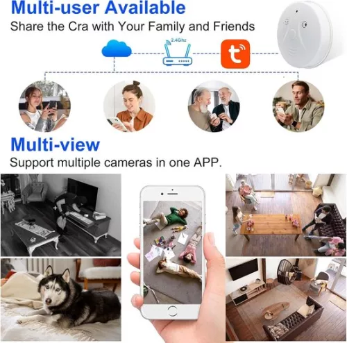 merkloos Wifi 5G/24G Hidden Camera 1080p HD Micro Camera - Wireless with Motion Detection and Night Vision (6152501525507)