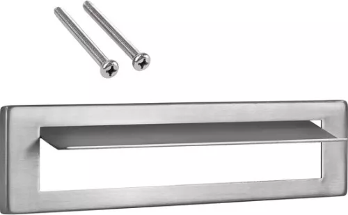 Stainless Steel Letterbox Flap for Front Door - Modern Design with Large Mail Slot 340 x 76 mm