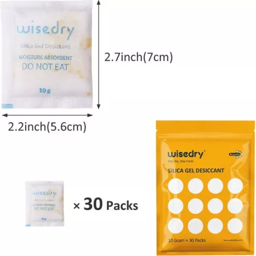 merkloos Silica Gel Sachets with Moisture Indicator - 10g x 30 Pieces for Moisture Removal (6152642770774)