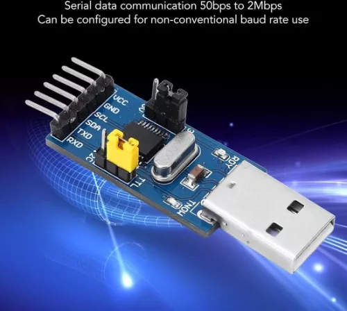 merkloos USB to IIC I2C UART Converter Adapter Module - Serial Data ISP Program Download - LED Lamp Status Display - Voltage Output . (8785310337641)