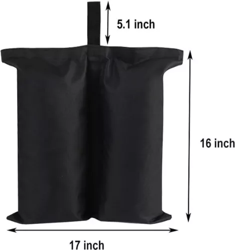 merkloos Pop-up tent weight bag - weighted for stability - pack of 4 - black (9502217381596)