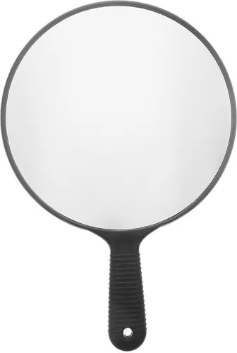 Hand Mirror Large Diameter 26 cm Salon Mirror Black Hand Mirror 1:1 Large