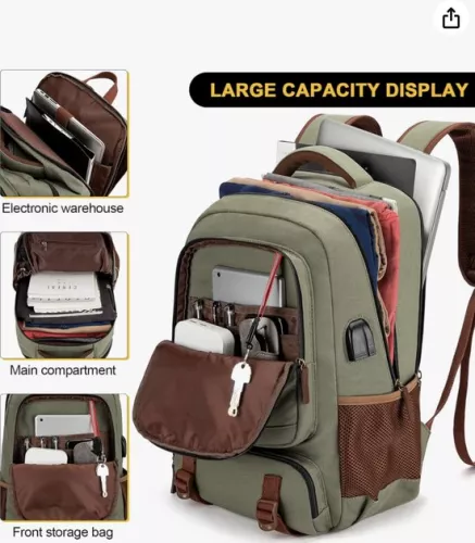 merkloos Laptop Backpack, School Backpack for Men Women, Anti-Theft Travel Backpack, Durable Computer School Bag Fits 15.6/17.3 Inch Laptop with USB (4800437739018)