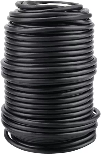 Black binding wire - 3.5 mm plant wire - 20 m - rubber - plastic