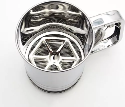 merkloos Sieb, Mehlsieb, Puderzucker, Küchensieb - Edelstahl - 500 g (4800437595256)