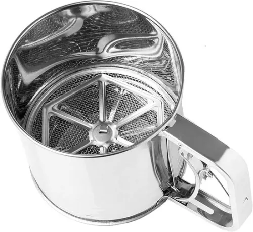 Sieb, Mehlsieb, Puderzucker, Küchensieb - Edelstahl - 500 g