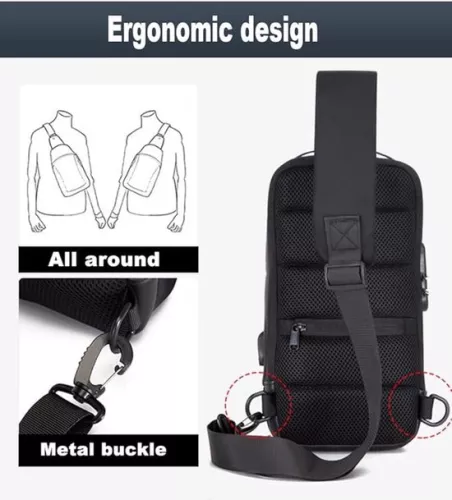 merkloos Shoulder Bags - Crossbody Bag - Chest Bag - Anti-Theft & Waterproof - With USB - Women - Men - Crossbody Bag Men - Stylish and Practical Sling Bag - Crossbody Bag for Daily Use, Walking, Travel & Festivals - 33x16x9.5cm (9903226206694)