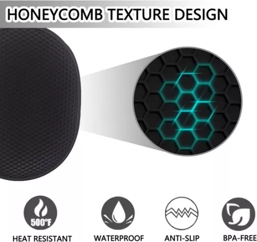 merkloos Heat Resistant Silicone Pot Holders - 2 Pieces - Ergonomic Design for Cooking and Baking (9509485899617)