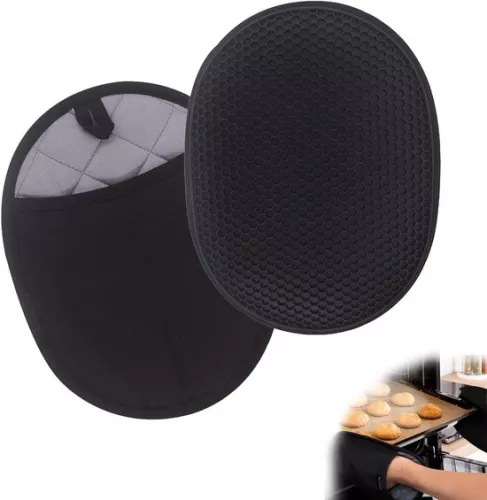 Heat Resistant Silicone Pot Holders - 2 Pieces - Ergonomic Design for Cooking and Baking