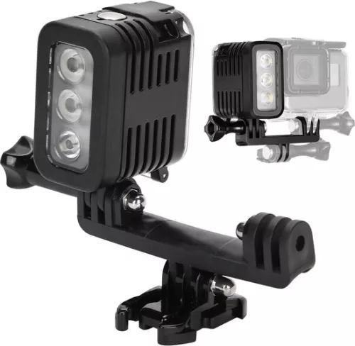 Waterproof LED Video Light for Cameras - Dimmable Underwater Light - Dive Light - Compatible with GoPro 4 3 2 1 .