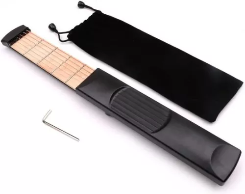 6 Fret Portable Left Hand Pocket Guitar Practice Tool - Guitar Gadget Chord Trainer for Beginner Guitarist Practice Training