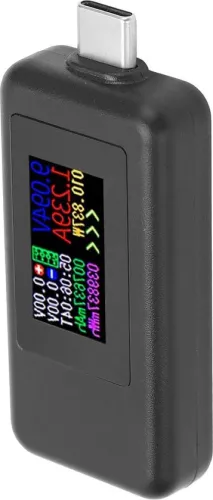 USB C Current Meter - DC-30V USB C Current Tester - 2 in 1 Meter - USB Current and Voltage Test Table - USB C Bidirectional Tester - Color Screen - Multitesters - buy .