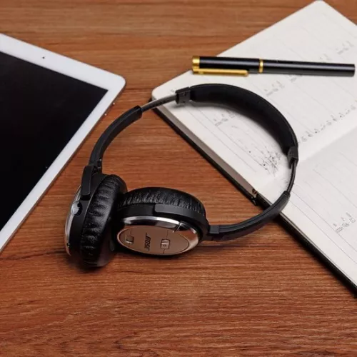 merkloos Replacement Ear Cushions for Bose QuietComfort 3 - Durable Leather - Softer Memory Foam - Extra Thick - Compatible with Bose QC3 On-Ear Headphones - Black (8785304875401)