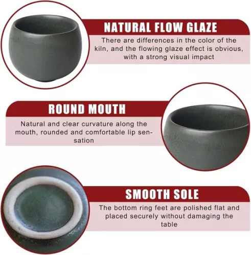 merkloos Espresso cups set of 5 50 ml - thick ceramic - without handle - high-quality earthenware - gift for women and men. (8785310191076)