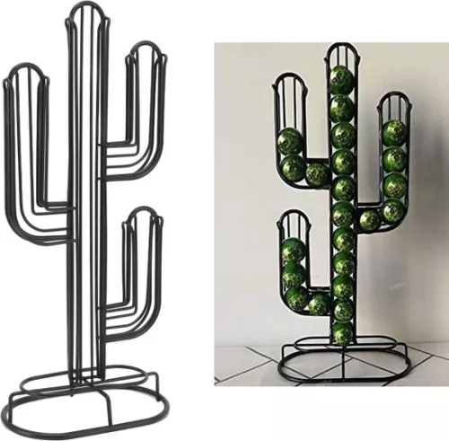 merkloos Coffee nespresso cup holder - cactus - Gold - 40 cups - Coffee cup holder/stand - Metal cactus (6152320459410)