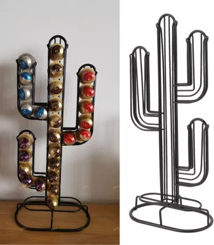 merkloos Coffee nespresso cup holder - cactus - Gold - 40 cups - Coffee cup holder/stand - Metal cactus (6152320459410)