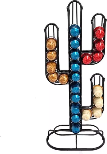merkloos Coffee nespresso cup holder - cactus - Gold - 40 cups - Coffee cup holder/stand - Metal cactus (6152320459410)