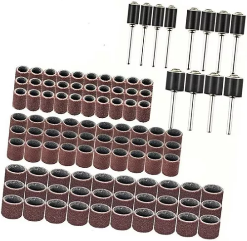 merkloos Insert Rings Sand Ring Sand Drum Steel Copper Sand 102 Pieces - Sanding Belt Sand Drum Rotary Abrasive Sanding Ring - Grinding Polishing Tool in HTML . (8785310159922)