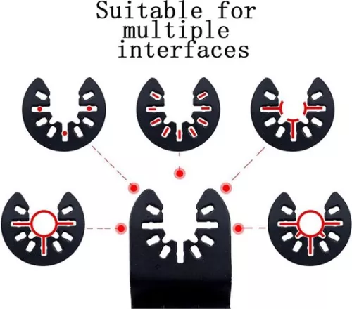 merkloos Quick Cutting Multi Tool 34mm Carbon Steel Saw Blades - 10 Pieces - Oscillating Saw Blade Kit - Universal for Cutting Wood, Metal, Plasterboard, Plastic Oscillating Saw Blades (9504185622176)