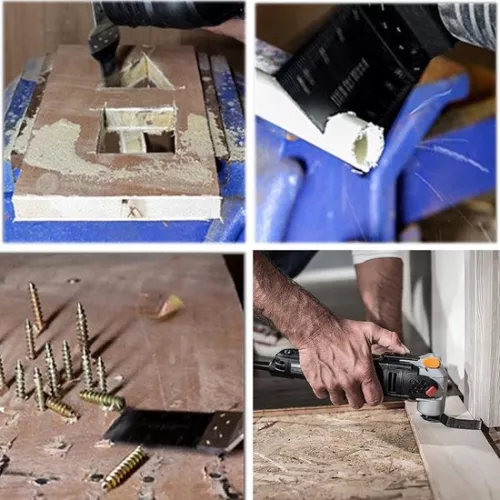 Quick Cutting Multi Tool 34mm Carbon Steel Saw Blades - 10 Pieces - Oscillating Saw Blade Kit - Universal for Cutting Wood, Metal, Plasterboard, Plastic Oscillating Saw Blades