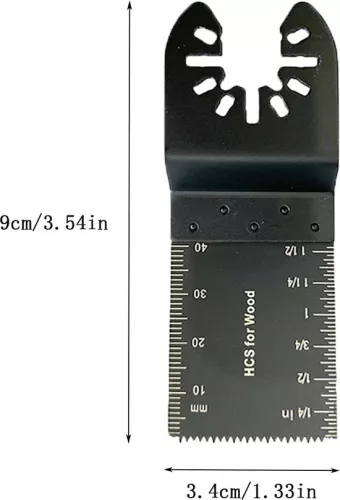 merkloos Quick Cutting Multi Tool 34mm Carbon Steel Saw Blades - 10 Pieces - Oscillating Saw Blade Kit - Universal for Cutting Wood, Metal, Plasterboard, Plastic Oscillating Saw Blades (9504185622176)