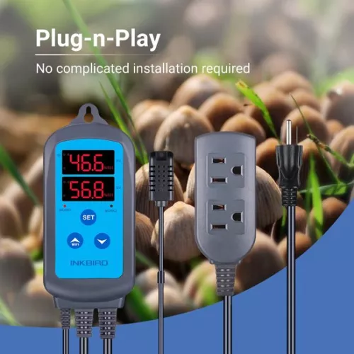 IHC-200 Wi-Fi Humidity Controller with Smart App Control, Dual Digital Display and Hygrometer Connection