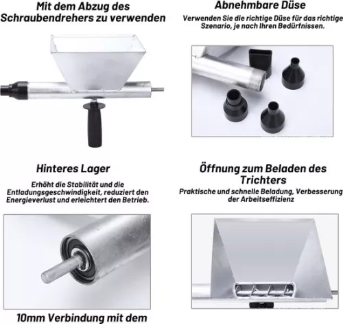 merkloos Mortar gun with four removable nozzles - joints in walls and floors (8785305857338)