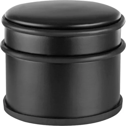 Door stopper matt black 12 kg solid premium with rubber ring - elegant heavy door stopper in a modern design
